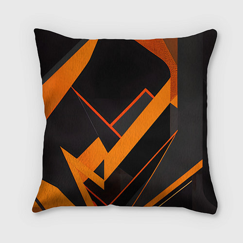 Подушка квадратная Оранжевая молния: арт / 3D-принт – фото 2