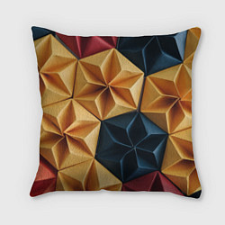 Подушка квадратная Геометрические ромбические фигуры, цвет: 3D-принт