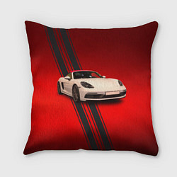 Подушка квадратная Немецкий спортивный автомобиль Porsche, цвет: 3D-принт