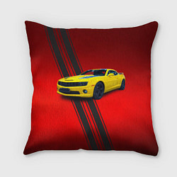 Подушка квадратная Спортивный американский автомобиль Chevrolet Camar, цвет: 3D-принт
