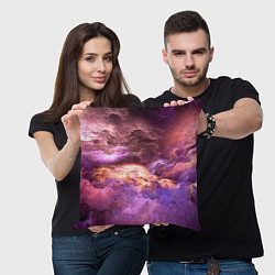 Подушка квадратная Фиолетовое облако, цвет: 3D-принт — фото 2