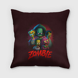 Подушка квадратная Симпсоны зомби, цвет: 3D-принт