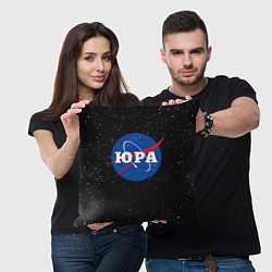 Подушка квадратная Юра Наса космос, цвет: 3D-принт — фото 2