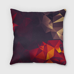 Подушка квадратная Полигональный узор, цвет: 3D-принт