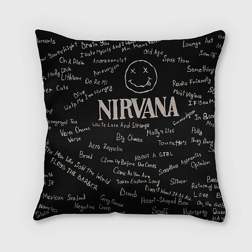 Подушка квадратная Nirvana pattern / 3D-принт – фото 2