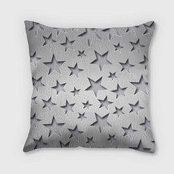 Подушка квадратная Grey stars, цвет: 3D-принт