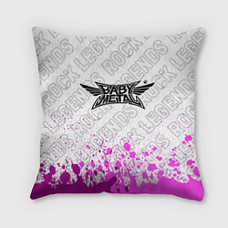 Подушка квадратная Babymetal rock legends: символ сверху, цвет: 3D-принт