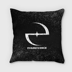 Подушка квадратная Evanescence с потертостями на темном фоне, цвет: 3D-принт