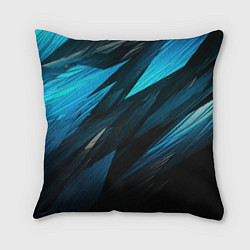 Подушка квадратная Black blue style, цвет: 3D-принт