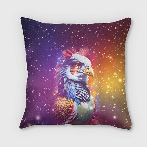 Подушка квадратная Fantastic bird and starry space / 3D-принт – фото 2