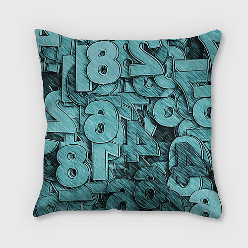 Подушка квадратная Числа / 3D-принт – фото 2