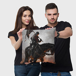 Подушка квадратная Индржик на коне, цвет: 3D-принт — фото 2