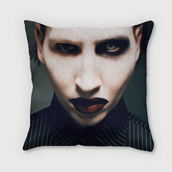 Подушка квадратная Marilyn Manson фотопортрет, цвет: 3D-принт