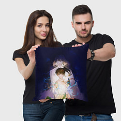 Подушка квадратная Сота Мунаката и Судзумэ, цвет: 3D-принт — фото 2