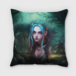 Подушка квадратная Jinx fantasy art Arcane League of Legends, цвет: 3D-принт