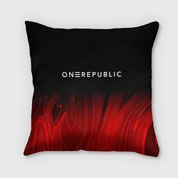 Подушка квадратная OneRepublic red plasma, цвет: 3D-принт