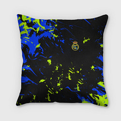 Подушка квадратная Реал Мадрид фк, цвет: 3D-принт
