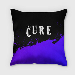 Подушка квадратная The Cure purple grunge, цвет: 3D-принт