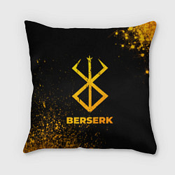 Подушка квадратная Berserk - gold gradient, цвет: 3D-принт