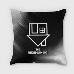 Подушка квадратная The Neighbourhood glitch на темном фоне, цвет: 3D-принт