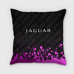 Подушка квадратная Jaguar pro racing: символ сверху, цвет: 3D-принт