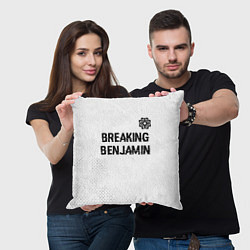 Подушка квадратная Breaking Benjamin glitch на светлом фоне: символ с, цвет: 3D-принт — фото 2