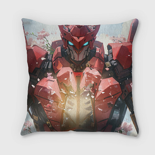 Подушка квадратная Аска Ленгли и робот / 3D-принт – фото 2