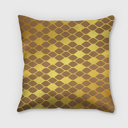 Подушка квадратная Golden pattern, цвет: 3D-принт