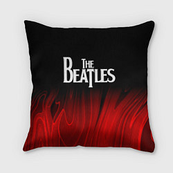 Подушка квадратная The Beatles red plasma, цвет: 3D-принт