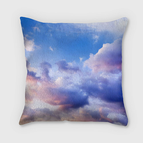 Подушка квадратная Ту-154 Розовый закат / 3D-принт – фото 2