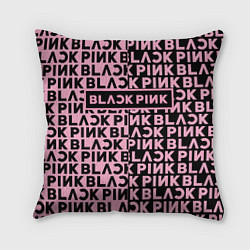 Подушка квадратная Blackpink - pink text, цвет: 3D-принт