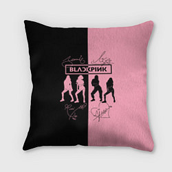 Подушка квадратная Blackpink силуэт девушек, цвет: 3D-принт