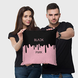 Подушка квадратная Blackpink - краски, цвет: 3D-принт — фото 2