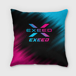 Подушка квадратная Exeed - neon gradient, цвет: 3D-принт