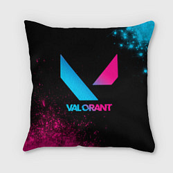 Подушка квадратная Valorant - neon gradient, цвет: 3D-принт