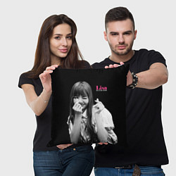Подушка квадратная Blackpink Lisa Sign of love, цвет: 3D-принт — фото 2