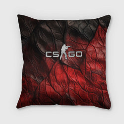 Подушка квадратная CS GO dark red texture, цвет: 3D-принт
