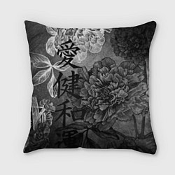 Подушка квадратная Flowers - japanese art, цвет: 3D-принт