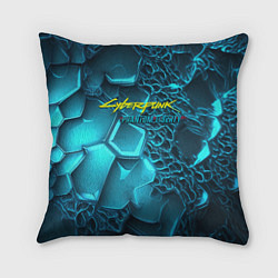 Подушка квадратная Cyberpunk ice logo, цвет: 3D-принт