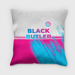Подушка квадратная Black Butler neon gradient style: символ сверху