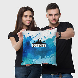 Подушка квадратная Fortnite Logo Paint, цвет: 3D-принт — фото 2