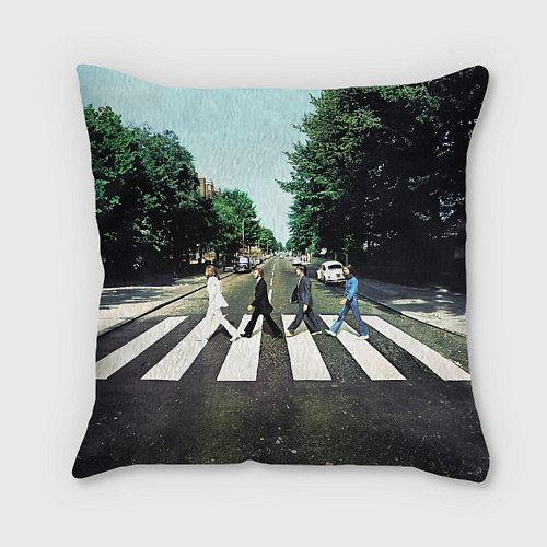 Подушка квадратная The Beatles альбом Abbey Road / 3D-принт – фото 2
