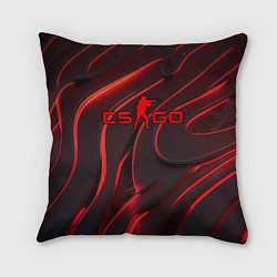 Подушка квадратная CSGO red abstract, цвет: 3D-принт