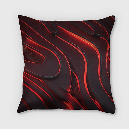 Подушка квадратная CSGO red abstract / 3D-принт – фото 2