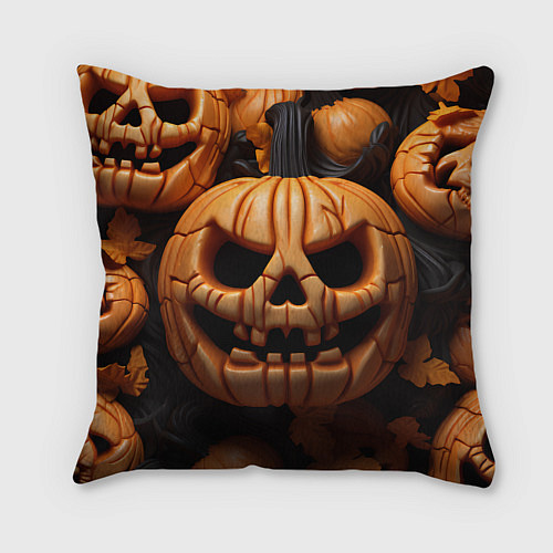 Подушка квадратная Pumpkin Halloween / 3D-принт – фото 2