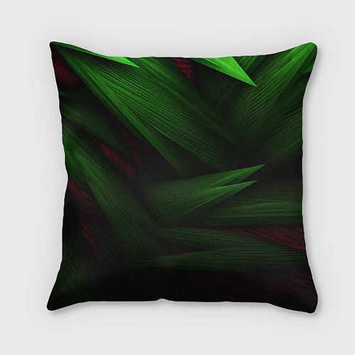 Подушка квадратная CS GO green logo / 3D-принт – фото 2