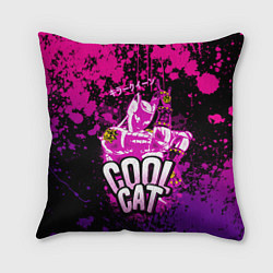 Подушка квадратная Jo Jo - Королева убийца cool cat, цвет: 3D-принт