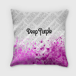 Подушка квадратная Deep Purple rock legends: символ сверху, цвет: 3D-принт