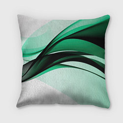 Подушка квадратная White green black, цвет: 3D-принт
