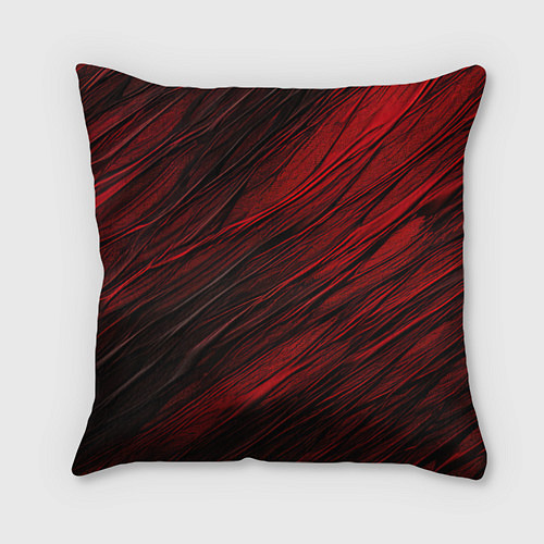 Подушка квадратная Black red texture / 3D-принт – фото 2